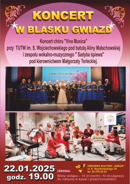 Koncert w blasku gwiazd - występ chóru "Viva Musica" i zespołu wokalno-muzycznego "Sadyba śpiewa"