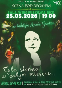 Koncert w hołdzie Annie Jantar - SCENA POD REGAŁEM - w 45. rocznicę śmierci | Ciechocinek