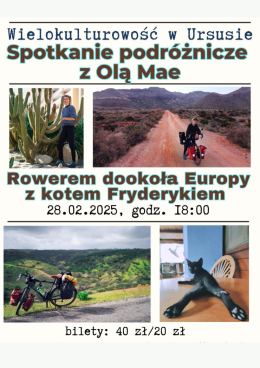 Spotkanie podróżnicze z Olą Mae - Rowerem przez Europę z kotem w koszyku
