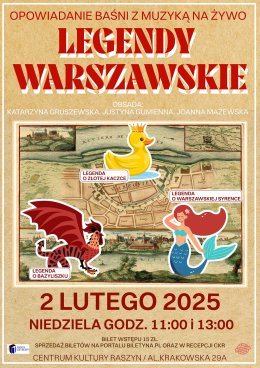 Spektakl dla dzieci „Warszawskie podróże z legendą” Teatru Itakzagramy