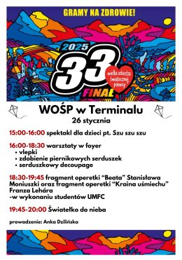 33. Finał WOŚP: Koncert operetkowy z fragmentami spektaklu Kraina uśmiechu