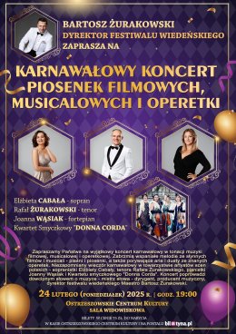 Karnawałowy koncert piosenek filmowych, musicalowych i operetki