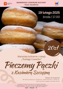 Warsztaty kulinarne z Panią Kazią "Pieczemy pączki" w WCK Falenica