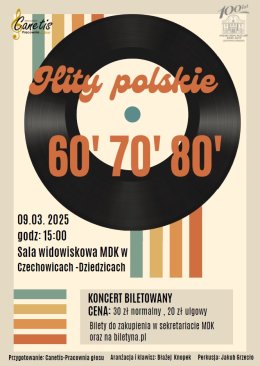 Hity polskie 60' 70' 80'. Pracownia Głosu Canetis - koncert