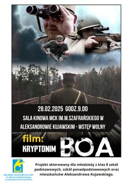 Kryptonim BOA - Kino za friko! (seanse darmowe, niebiletowane)