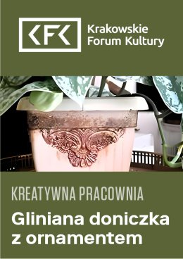 Gliniana doniczka z ornamentami | Kreatywna Pracownia