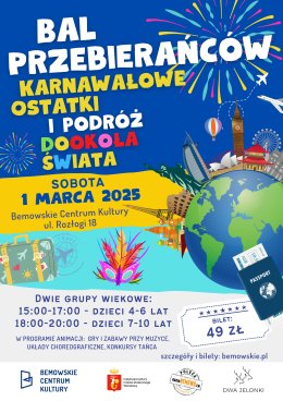 „Karnawałowe ostatki” – bal przebierańców dla dzieci 7-10 lat