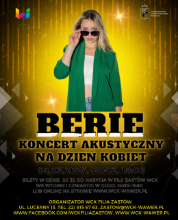 Koncert BERIE z zespołem pt. "Kobietom" w Zastowie