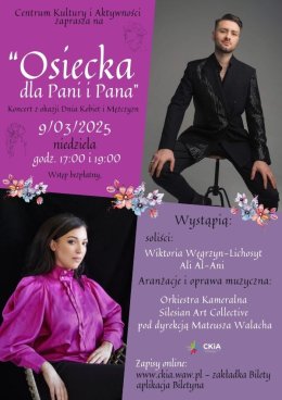 "OSIECKA DLA PANI I PANA" KONCERT PIOSENEK AGNIESZKI OSIECKIEJ