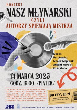 Koncert „NASZ MŁYNARSKI czyli AUTORZY ŚPIEWAJĄ MISTRZA”