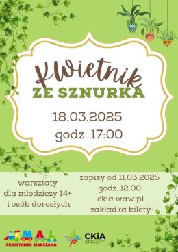 Warsztaty MAL – kwietnik ze sznurka