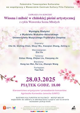 Koncert studentów UM "Wiosna i miłość w chińskiej pieśni artystycznej" w WCK Falenica