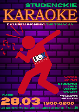 Studenckie karaoke z klubem piosenki The Tonacja