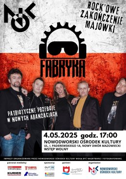 Rockowe zakończenie Majówki - Koncert zespołu FABRYKA