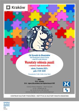 5.04.2025 - Warsztaty robienia puzzli  z motywami z bajek skandynawskich - Dzień Skandynawski w Dworze Czeczów z okazji 220. urodzin Andersena