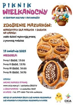 ZDOBIENIE MAZURKÓW - WARSZTATY PODCZAS PIKNIKU WIELKANOCNEGO