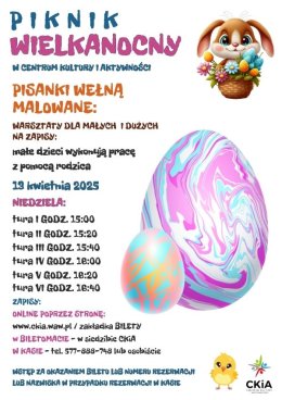 PISANKI WEŁNĄ MALOWANE - WARSZTATY PODCZAS PIKNIKU WIELKANOCNEGO