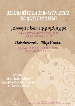 Ekobohaterowie – Misja Planeta. Warsztaty dla dzieci
