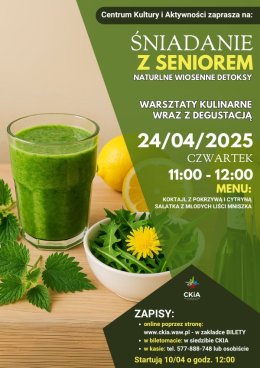 Śniadanie z Seniorem - warsztaty kulinarne/24.04.2025