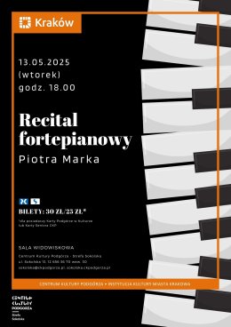 13.05 Recital fortepianowy Piotra Marka