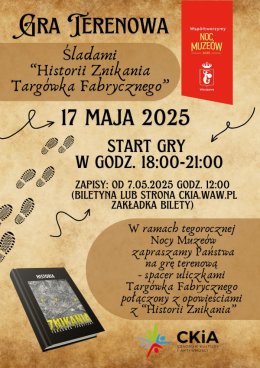 Noc Muzeów w CKiA/Gra terenowa: Śladami "Historii Znikania Targówka Fabrycznego"