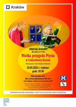 10.05.2025 - Wielka przygoda Ptysia w Cukierkowej Krainie - spektakl teatralny dla dzieci, Dwór Czeczów