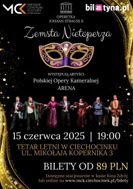 „Zemsta nietoperza” Johanna Straussa II po raz pierwszy w Ciechocinku!