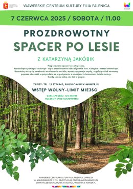 Zdrowotny spacer po lesie z Katarzyną Jakóbik - WCK Falenica