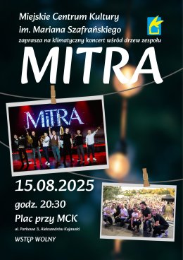 MITRA - klimatyczny koncert wśród drzew | Aleksandrów Kujawski | WSTĘP WOLNY