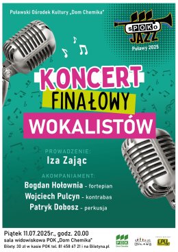 Koncert Finałowy Wokalistów Warsztatów Jazzowych