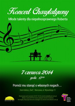 Koncert charytatywny - Młode talenty dla niepełnosprawnego Roberta