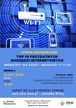 POZNAJĘ I WIEM/TOP 10 PRZYDATNYCH NARZĘDZI INTERNETOWYCH/23.07.2025/godz. 15:00