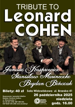 Tribute to LEONARD COHEN Biała Podlaska