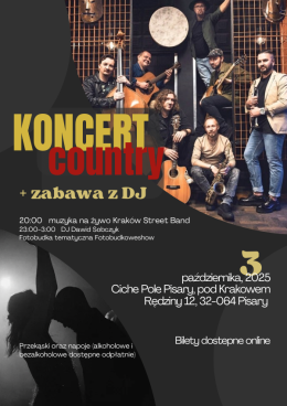 Koncert Kraków Street Band i zabawa Country