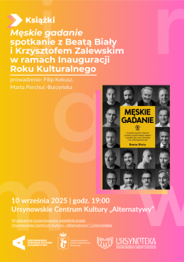 „Męskie gadanie” | spotkanie z Beatą Biały i Krzysztofem Zalewskim