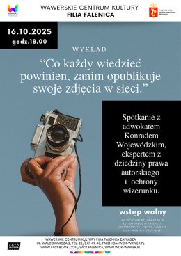 Wykład "Zdjęcia w sieci a prawo autorskie" w WCK Falenica