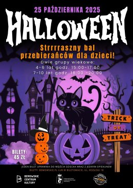 Halloween 2025 – Strrrraszny bal przebierańców dla dzieci! (4-6 lat)