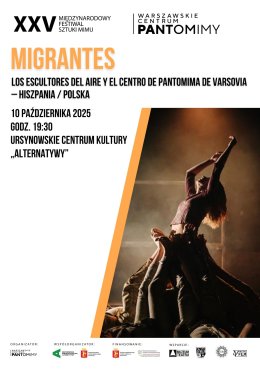 „Migrantes” | Los Escultores del Aire i Warszawskie Centrum Pantomimy | Hiszpania, Polska | reżyseria: Mai Rojas