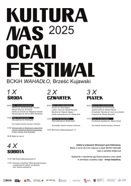 KULTURA NAS OCALI FESTIWAL - DZIEŃ PIERWSZY - BLOK PORANNY