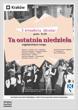Koncert "Ta ostatnia niedziela"- najpiękniejsze tanga