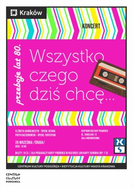 Koncert "Wszystko czego dziś chcę..." - przeboje lat 80