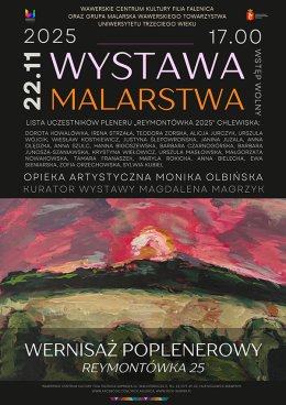 Wernisaż wystawy malarstwa "Reymontówka 2025" autorstwa  grupy malarskiej Wawerskiego Towarzystwa Uniwersytetu III wieku