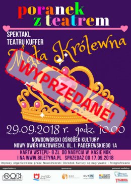 Poranek z Teatrem- Mała Królewna-spektakl Teatru Kuffer