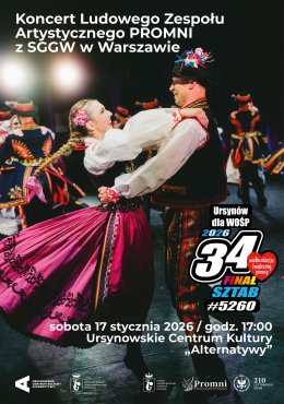 Koncert Ludowego Zespołu Artystycznego PROMNI z SGGW w Warszawie | wydarzenie w ramach WOŚP 2026