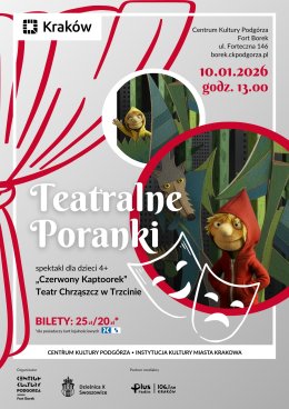 Teatralne Poranki w Forcie Borek - "Czerwony Kaptoorek" - Teatr Chrząszcz w Trzcinie