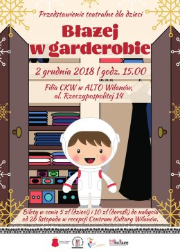 „Błażej w garderobie” - spektakl dla dzieci
