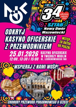 Zwiedzanie Kasyna Oficerskiego w Twierdzy Modlin w ramach 34. Finału WOŚP