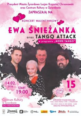 Koncert Walentynkowy Ewa Śnieżanka oraz Tango Attack w programie "Nowe tango", Żyrardów