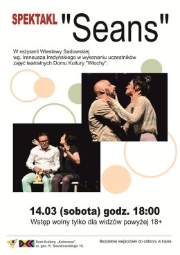 "Seans" spektakl w reżyserii Wiesławy Sadowskiej