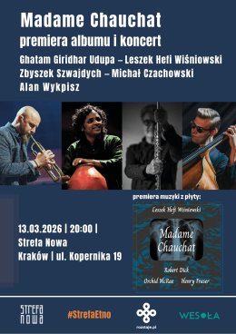 StrefaJazz | Madame Chauchat – premiera albumu i koncert | Ghatam Giridhar Udupa – Leszek Hefi Wiśniowski – Michał Czachowski – Zbyszek Szwajdych – Alan Wykpisz